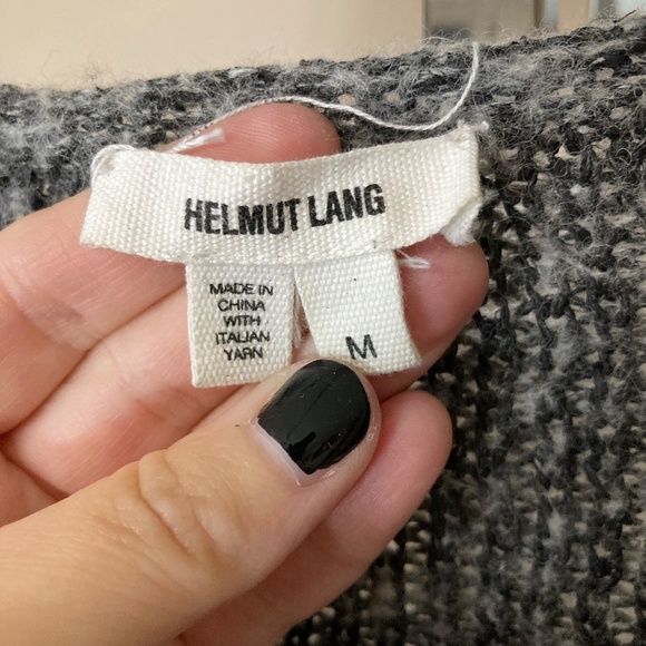 Helmut Lang Pullover Sweater Medium Grey Extra Long Sleeves Wool Alpaca Blend - Picture 3 of 7